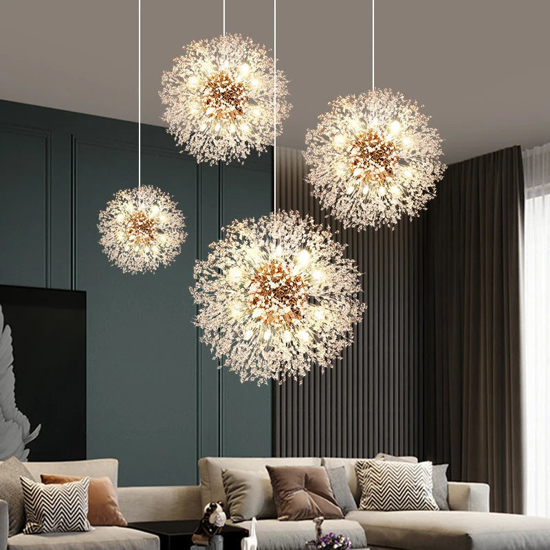 Chandelier LED en cristal élégant – Fini chrome stylé avec éclairage G9
