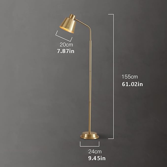 Lampadaire LED en laiton Zeid – Un mélange élégant de minimalisme et de sophistication moderne