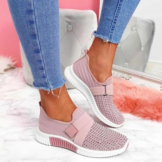 Baskets Slip-On pour Femmes avec Velcro - Confort et Élégance au Quotidien