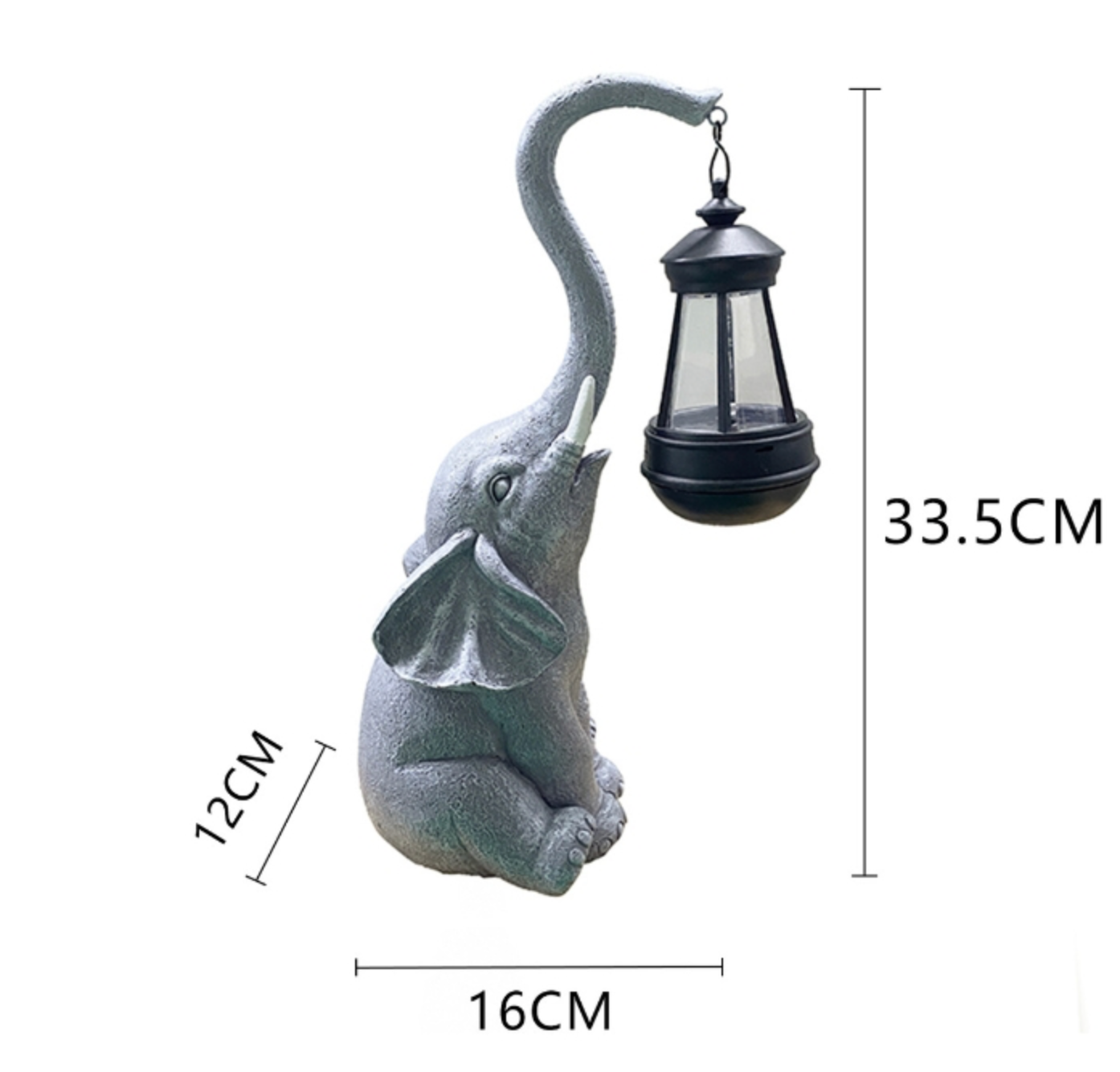 Lampe de jardin éléphant solaire enchantée – Créez une ambiance sereine avec une lueur dorée rayonnante