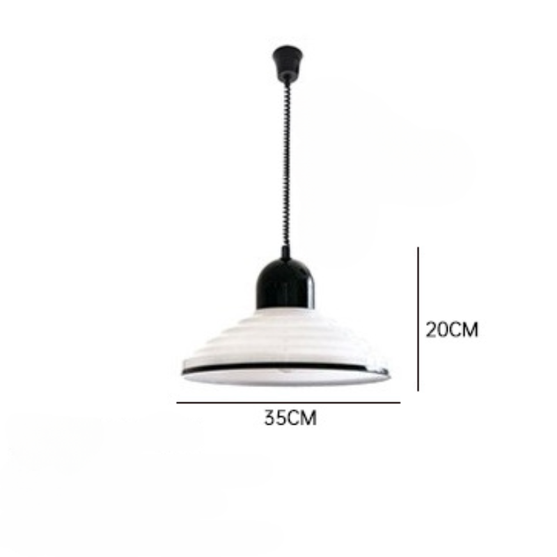 Franse crèmekleurige glazen hanglamp met elegant ontwerp – Een chique toevoeging om uw interieurdecoratie te verfraaien