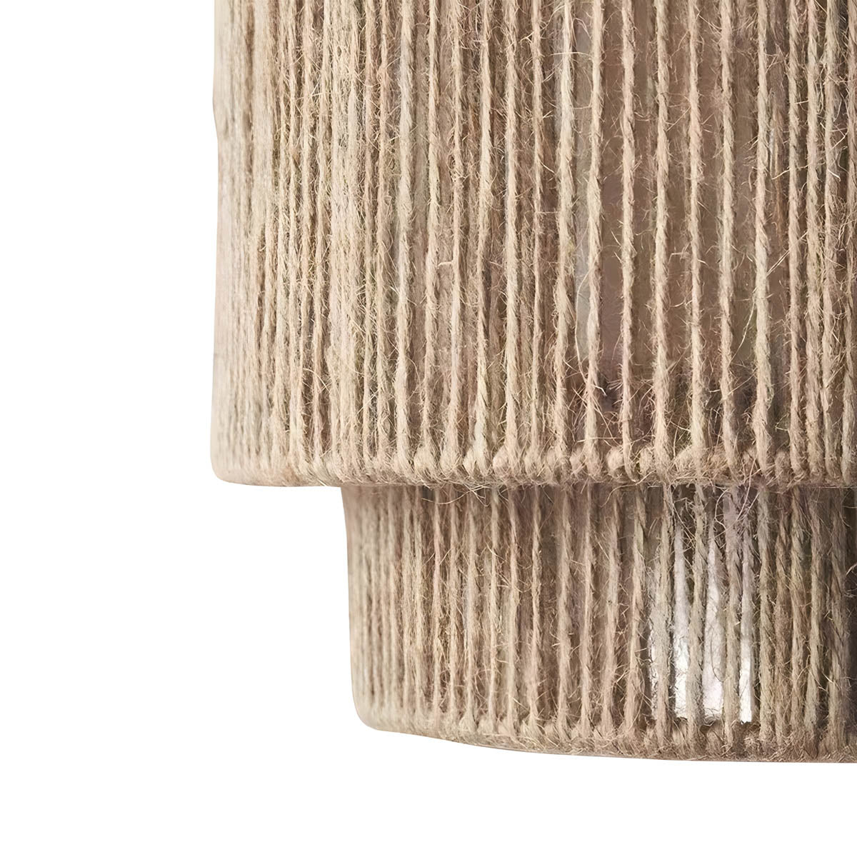 Suspension moderne épurée avec LED écologique et accent en corde naturelle chic