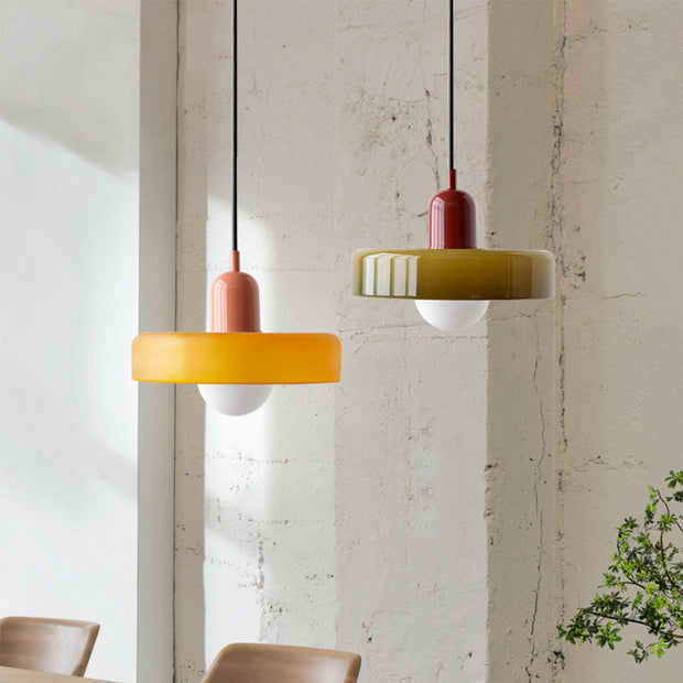 Elegant Bauhaus Glass Pendant - Where Modern Function Meets Sleek Minimalism