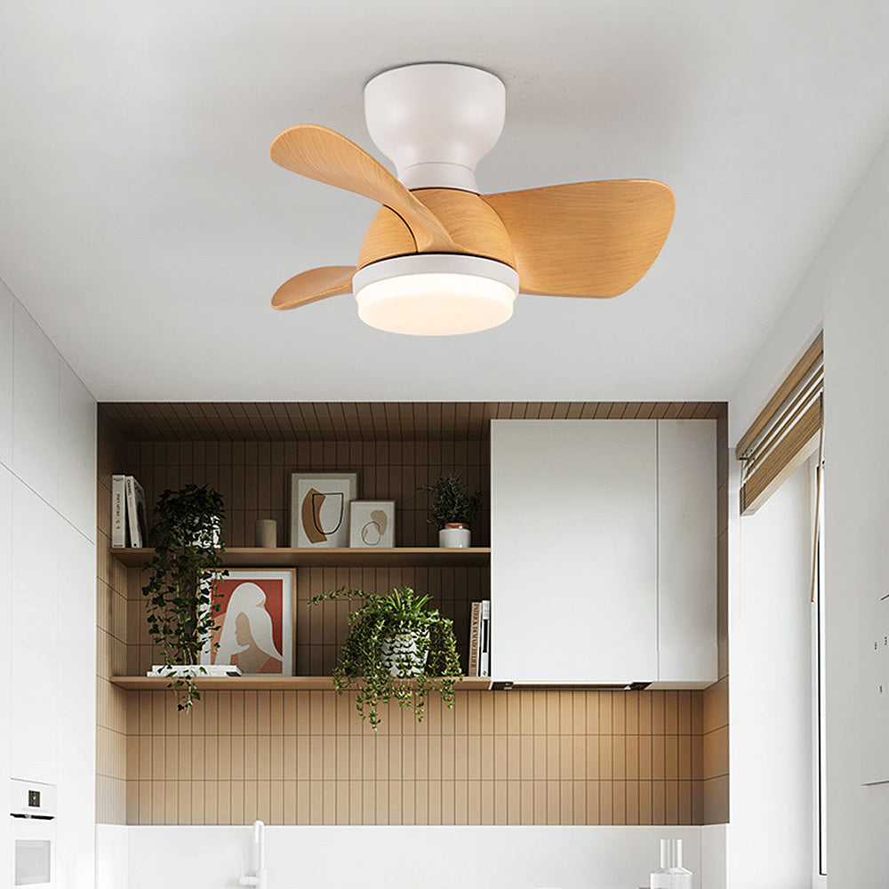 Ventilateur de plafond en bois élégant avec éclairage LED – Découvrez l'élégance moderne et un confort ultime