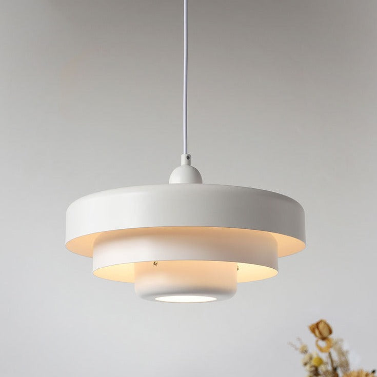 Lustre Pendentif Multi-Couche Vintage Chic – Fini Métallique Élégant avec Éclat LED Chaud
