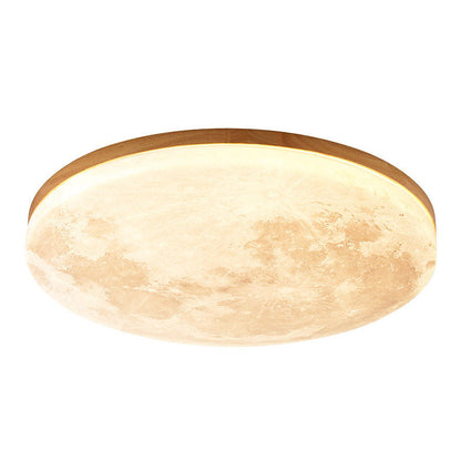 Plafonnier LED Minimaliste Élégant en Forme de Lune – Élégance Contemporaine en Bois et Acrylique
