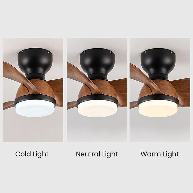 Ventilateur de plafond en bois élégant avec éclairage LED – Découvrez l'élégance moderne et un confort ultime