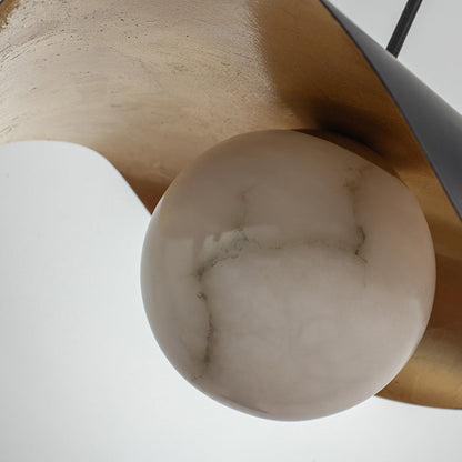 Suspension en marbre espagnol exquis – Lampadaire sophistiqué en pierre naturelle