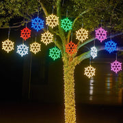 Waterproof LED Snowflake Star Garland – Perfect for Outdoor Holiday Decorations