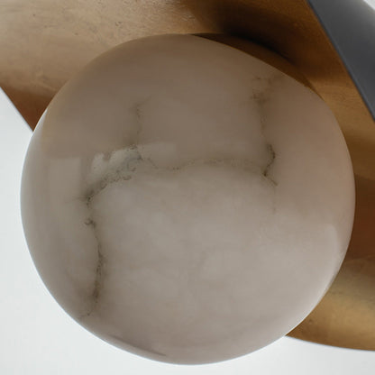 Suspension en marbre espagnol exquis – Lampadaire sophistiqué en pierre naturelle