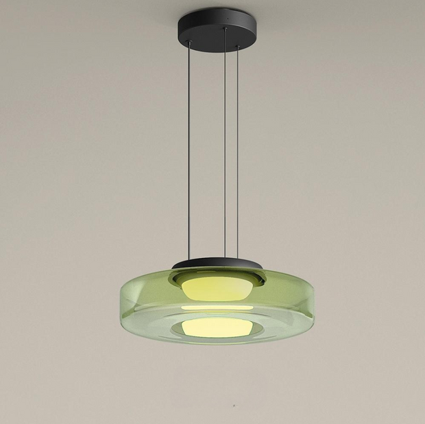 Superb glass pendant lamp in the shape of a moon – Chic and versatile indoor lighting
