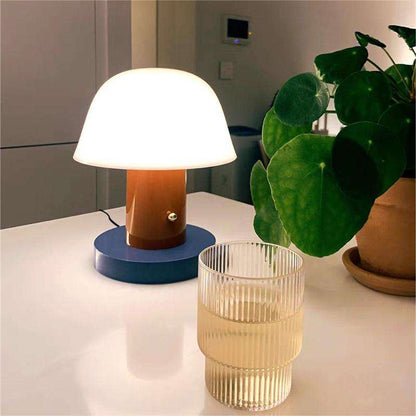 Lampe de table LED champignon envoûtante – Élégance éclectique inspirée de la nature