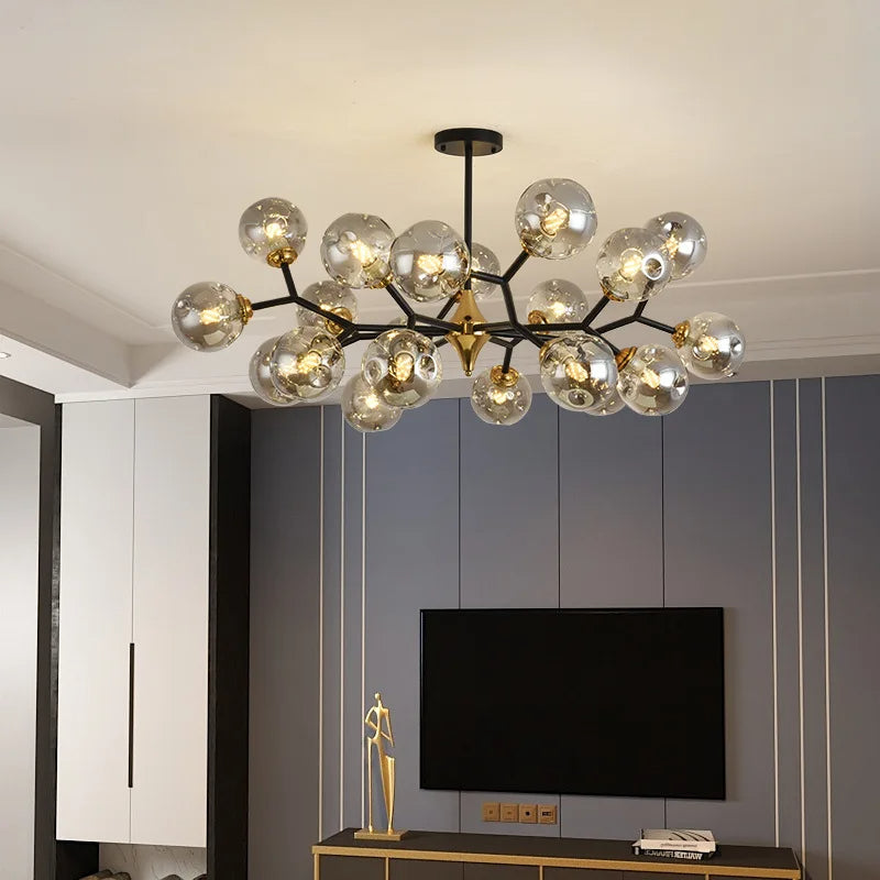 Superb LED Blown Glass Chandelier – Contemporary Elegance for Your Living Room and Bedroom
