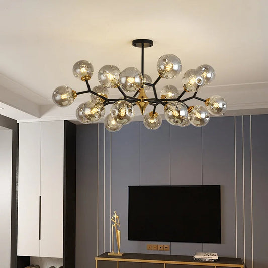 Superb LED Blown Glass Chandelier – Contemporary Elegance for Your Living Room and Bedroom