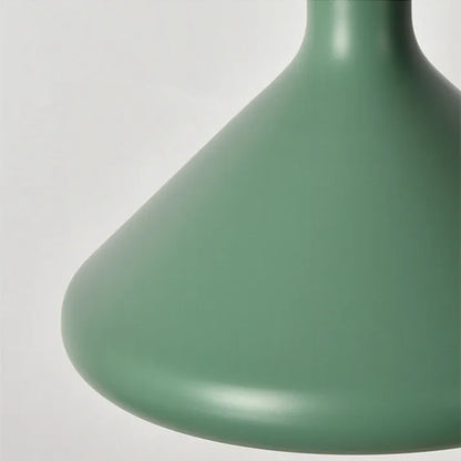 Suspension en cône de macarons français fantaisie – Lampe en aluminium et bois élégant pour une touche stylée