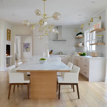 Sleek Sputnik Bifurcation Chandelier – Contemporary Elegance in Blown Glass and Metal