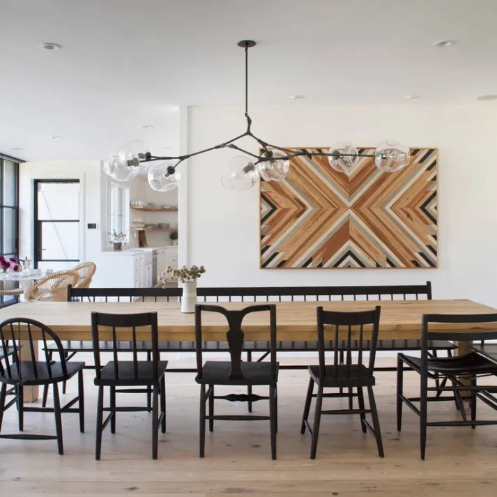 Sleek Sputnik Bifurcation Chandelier – Contemporary Elegance in Blown Glass and Metal