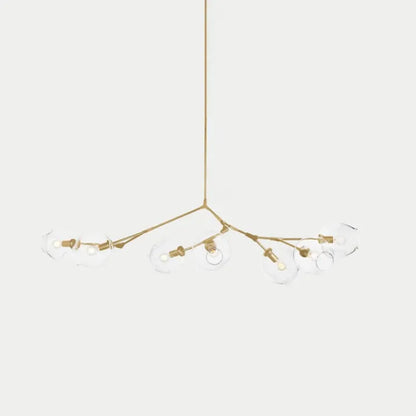 Sleek Sputnik Bifurcation Chandelier – Contemporary Elegance in Blown Glass and Metal