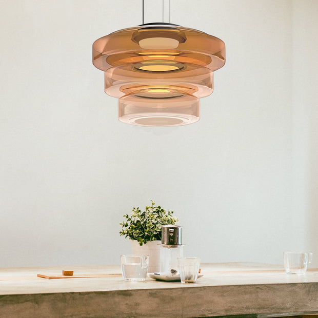 Superb glass pendant lamp in the shape of a moon – Chic and versatile indoor lighting