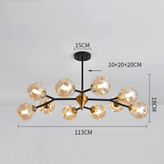 Superb LED Blown Glass Chandelier – Contemporary Elegance for Your Living Room and Bedroom
