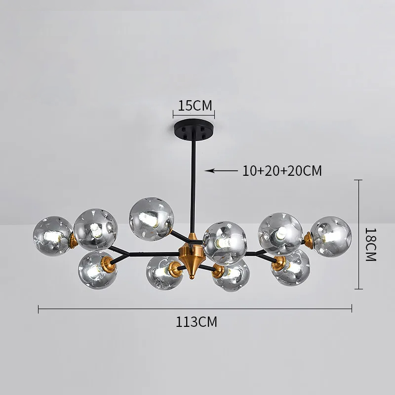 Superb LED Blown Glass Chandelier – Contemporary Elegance for Your Living Room and Bedroom