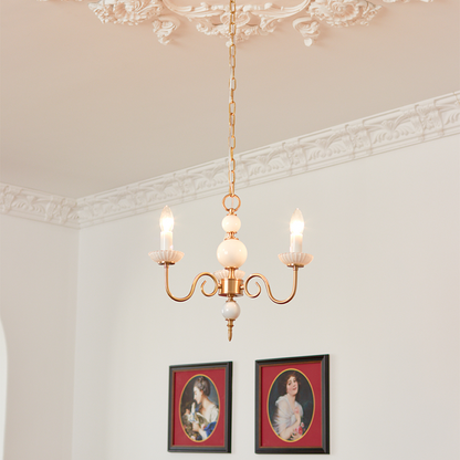 Chandelier en Verre et Laiton Vintage Intemporel - Élevez Votre Espace avec Élégance Classique