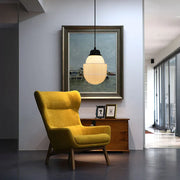 Élégante suspension en verre blanc givré géométrique inspirée des vintage – Une touche d'élégance pour votre espace