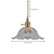 Glass Suspension Inspired by Flowers – Chic Pendant Lamp with Luxurious Gold Accent