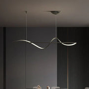 Elegant Whisper Linear Chandelier – Modern LED Lighting in Metal and Acrylic