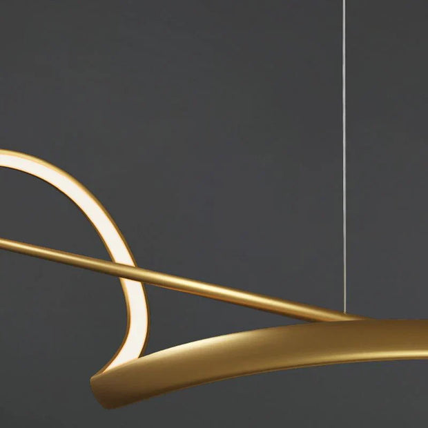 Elegant Whisper Linear Chandelier – Modern LED Lighting in Metal and Acrylic