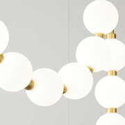Exquisite Beaded Chandelier – Elegant LED Lighting in Metal and Acrylic (H65 cm)