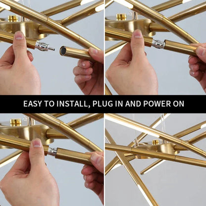 Chandelier Araignée Contemporain – Design Adjustable et Polyvalent avec 6 à 12 Lumières Éclairantes