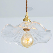 Elegant Floral Glass LED Pendant – Bloom-Inspired Design for a Warm and Welcoming Atmosphere (E27 Compatible)