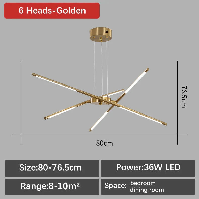 Chandelier Araignée Contemporain – Design Adjustable et Polyvalent avec 6 à 12 Lumières Éclairantes