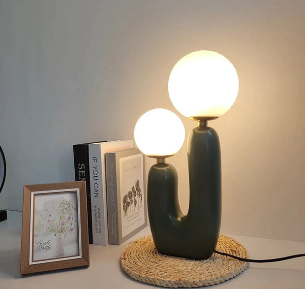 Glass table lamp inspired by cacti – Elegant and contemporary lighting for your space