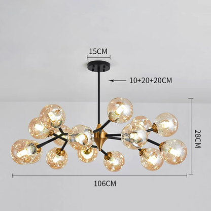 Superb LED Blown Glass Chandelier – Contemporary Elegance for Your Living Room and Bedroom