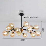 Superb LED Blown Glass Chandelier – Contemporary Elegance for Your Living Room and Bedroom