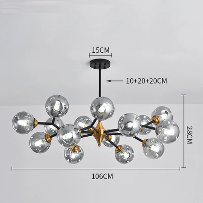 Superb LED Blown Glass Chandelier – Contemporary Elegance for Your Living Room and Bedroom