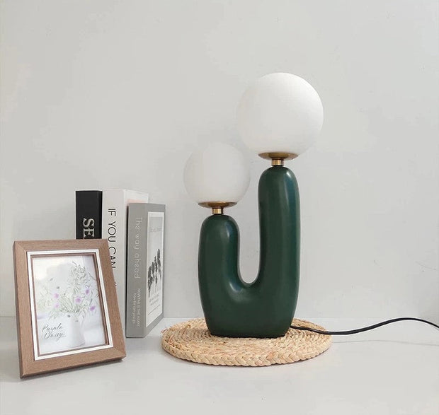 Glass table lamp inspired by cacti – Elegant and contemporary lighting for your space