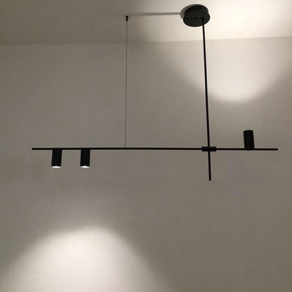 Suspension Minimaliste Noire Élégante – Style Métal et Aluminium Contemporain pour Espaces Sophistiqués