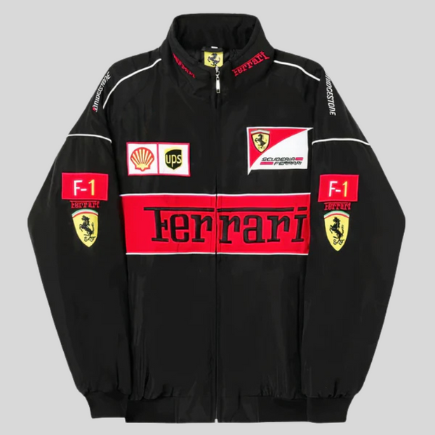 Veste de course Ferrari classique – Mode de sport automobile unisexe intemporelle