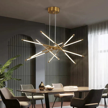 Chandelier Araignée Contemporain – Design Adjustable et Polyvalent avec 6 à 12 Lumières Éclairantes