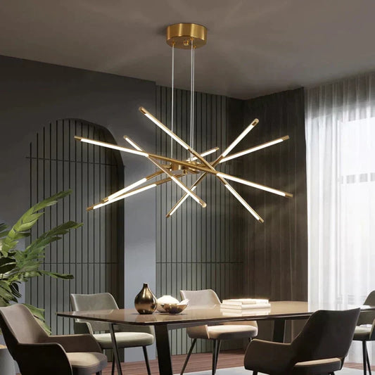 Chandelier Araignée Contemporain – Design Adjustable et Polyvalent avec 6 à 12 Lumières Éclairantes