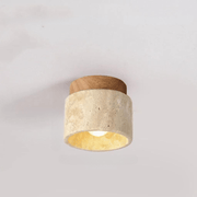 Elevate your space with the elegant Glow travertine ceiling lamp - Perfect for staircases and interiors