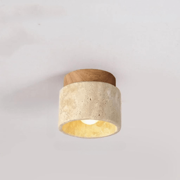 Elevate your space with the elegant Glow travertine ceiling lamp - Perfect for staircases and interiors
