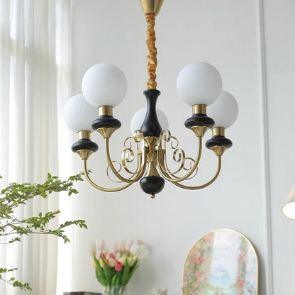 lustre Onyx Elegant – Stralend Metaal en Glas Licht voor uw Woon- en Eetruimtes