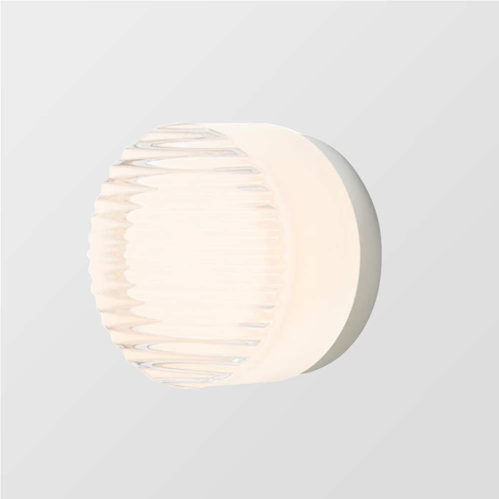 Applique murale ronde LED élégante – Ambiance chaude avec diffuseur en verre Mylk pour la décoration du salon et de la chambre à coucher