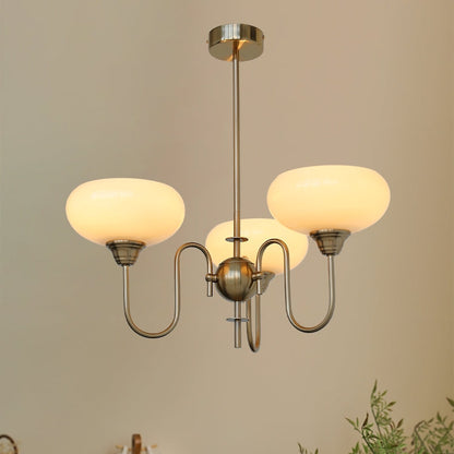 Exquisite glass and metal chandelier – Elevate your space with timeless sophistication