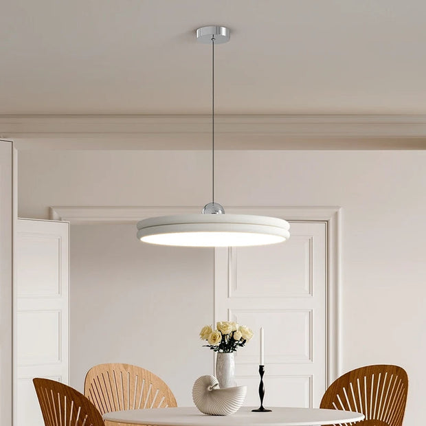 Elegant dimmable LED suspension - Customizable cable length with metallic finish and stylish acrylic