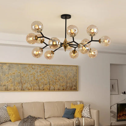 Superb LED Blown Glass Chandelier – Contemporary Elegance for Your Living Room and Bedroom